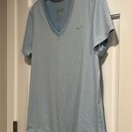 Nike  Dri-Fit V-Neck T-Shirt Size Large in Baby Blue Color Photo 0