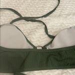 Olive Green Textured Bikini Set small like new Photo 3