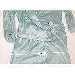 kim rogers Kim‎ Rogers Blue Fuzzy Belted Adjustable Waist Bath House Robe Set Sz Large Photo 7