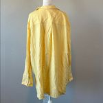 The Limited  Linen Blend Casual Button Down Shirt Yellow Size 3X NWT *Flaw Photo 3