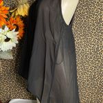 Doe & Rae NWT  Black Hi-Low Lace RacerBack Tank Top | MEDIUM | Photo 3