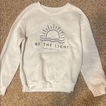 SheIn White “Be the Light” Polyester Blend Sweatshirt size M Photo 0