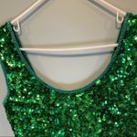 Modcloth Vintage 80s 100% silk Green Party time sequin party dress size medium! Photo 2