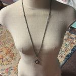 Victoria Cross Drop Pendant Necklace Morganite Tone Silver Photo 1