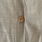 Eileen Fisher  Linen Silk Mother of Pearl Button Top Tunic Taupe Size Medium Photo 3