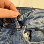 American Eagle  Size 4 Tomgirl Straight Baggy Distressed Jeans Stretch Raw Hem Photo 11