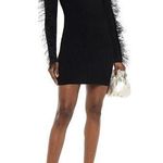 RONNY KOBO Yasmin Tulle trimmed Jacquard Knit Mini Dress In Black Photo 0