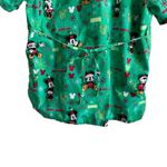 Micky‎ Mouse Christmas Scrubs Disney Top L Medical Uniform Nurse Workwear Dental Green Size L Photo 3