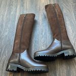 DUO Jeane Knee High Boots in Dark Brown Suede Photo 4