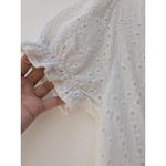 SheIn Women's Mini Dress She In White Cotton Puff Short Sleeve Size Medium Photo 5