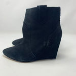 Rebecca Minkoff  Bianca Wedge Booties Black Suede‎ Photo 10