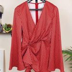 C/MEO COLLECTIVE  Polkdot LS Top Brick Photo 0