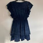 White Birch Women’s  The Right Track Flutter Sleeve Mini Dress Size Large‎ Blue Photo 9