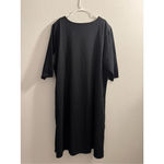 Vintage Karla Marie Applique Snowman Maxi Dress Black Slit Hem Size 2X Photo 1