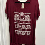 French Pastry Burgundy Elephant Graphic Tee Photo 0