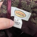 Talbots Burgundy Gold Brocade Strapless Cocktail Party Dress Photo 2