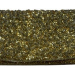 La Regale 50s 60s Vintage  Gold Beaded Sequin Satin Clutch Photo 0