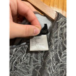 Tadashi Shoji  Beaded Top Grey Ruched Feminine Maxi Evening Romantic Gown Size 6 Photo 2