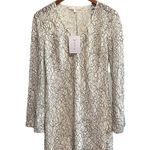 WAYF  White Lace Long, Bell Sleeve Mini Dress, New with Tags Photo 2