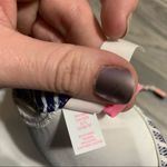 Victoria's Secret Victoria’s Secret Navy Blue White Stripe Swim Top; Medium Photo 5