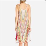 Johnny Was Taleah Ribbon-Trim Georgette Tent Swing Dress Rose Beach- Size XS Photo 2