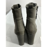 Nine West Womans Hartinsolo Size 6m Gray Zip Up Wedge Ankle Boots Photo 4