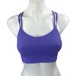 Lululemon Purple Sleeveless Strappy Rib Knit Yoga Athletic Sports Bra Crop Top 2 Photo 0