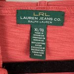 Ralph Lauren LRL Lauren Jeans Co. Hoodie Womens XL Red Lace-Up Front Athleisure Photo 3