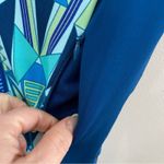 Title Nine  Athletic Tennis Active Lounge Blue Venetian Geometric Dress Sz Small Photo 4