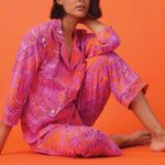 Trina Turk BedHead PJ’s X Floral Tropical Print Silk Satin Pajama Set Fuji Mums Photo 5