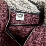 KatyDid SHERPA Faux Fur  pullover sweatshirt Pink 1/4 Zip sweater Size L Photo 4