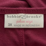 Bobbie Brooks Plus Size Women's Wine Long Sleeve V Photo 2