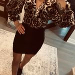 Bebe Silk Blouse With Puffy Sleeves Photo 0