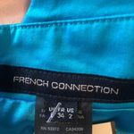 French Connection  Bustier Top Turquoise Sleeveless Zipper Size 2 Contemporary Photo 2