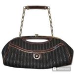 Apt. 9  Womens Clutch Purse Handbag Bagette with Chain Strap Black Brown Silver Photo 0