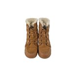 Sorel * Brown Suede Leather Mid Calf Boots Womens Size 6 Faux Fur Lined Winter Photo 1