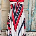 Xian Xian Women Striped Empire Waist Spaghetti Strap Handkerchief Slip Dress L Photo 3