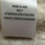 Fate Sweater Women’s Med Cowl Neck Oatmeal Wool Viscose Nylon Cashmere Photo 5