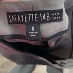 Lafayette 148 Italian Stretch Wool Meanswear‎ Pant in Grey Size 8 Gray Photo 4