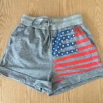 Womens Patriotic Elastic Waist Casual Shorts Sm/M Gray Size undefined Photo 1