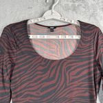 EXPRESS Body Contour Zebra Thong Bodysuit Animal Print Stretch Top Layer S Club Photo 3