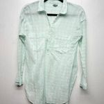 Aerie  Cool Mint Green 1/2 Button Women's Gauzy Cotton Tunic Shirt Size Medium Photo 0