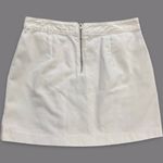 Forever 21  Mini Skirt Womens M Embroidered Yellow Pink Floral Boho White‎ Denim Photo 1