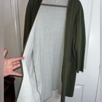 Time & Tru  Cotton Pockets Olive Green Duster Long Sleeve Open Cardigan Sz XXL Photo 6