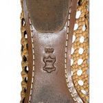 Tory Burch 6 Carlyle Woven Leather Ballerinas Ballet Flats Black Tan Logo Bow Photo 9