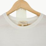 Sézane Conrad Short Sleeve Crew Neck Tee | Size Small | Cream/Navy Stripe Photo 9