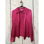 Boden Dart Viscose Satin Detail Fitted Long Sleeve Blouse Shirt Pink Size 6R Photo 1