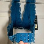 French affair NWT Blue Lace Halter Neck Bralette size Large Photo 8