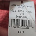 American Eagle  Women's Pink Peplum Tube Top Button Front Size Large Photo 6