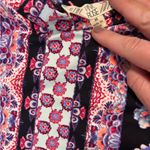 Pink Rose  Women's Dress - Pink and Purple Floral Stripes Photo 3